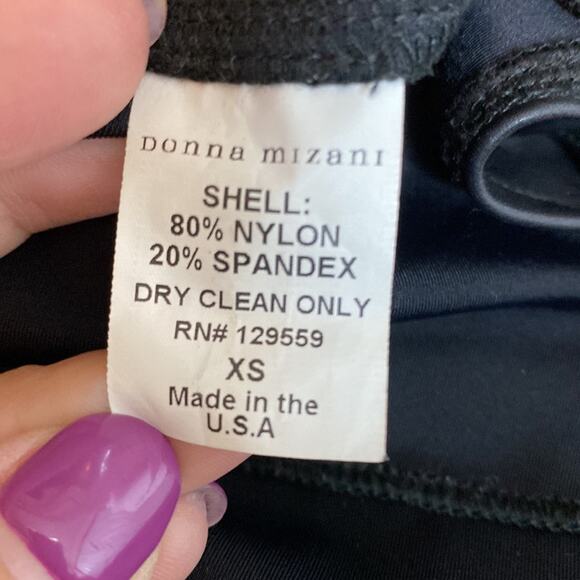 Revolve Donna Mizani Leatherette Moto Jacket Black Collared Long Sleeve Size XS - Picture 9 of 9